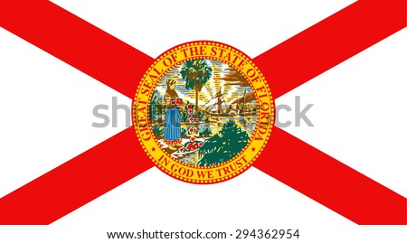 Florida state national flag. Vector EPS8