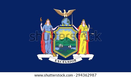 New York state national flag. Vector EPS8