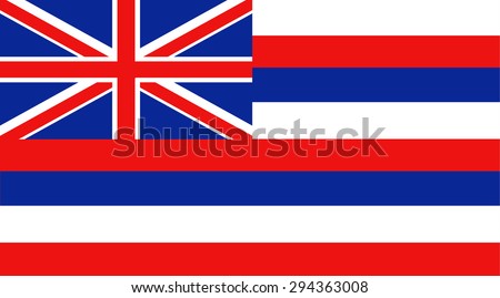 Hawaii state national flag. Vector EPS8