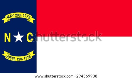 North Carolina state national flag. Vector EPS8