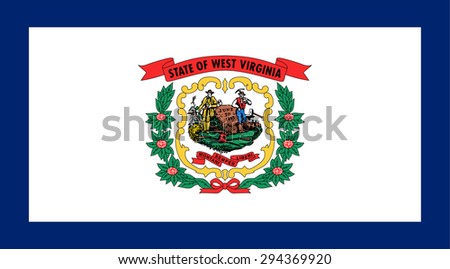 West Virginia state national flag. Vector EPS8