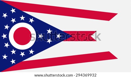 Ohio state national flag. Vector EPS8