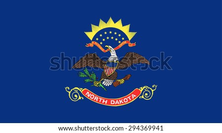 North Dakota state national flag. Vector EPS8