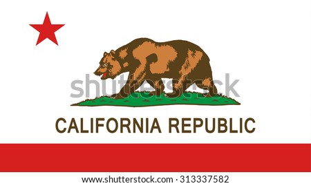 California state national flag. Vector EPS8