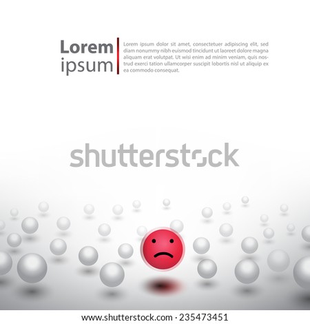 abstract 3d illustration of emotion in angry expression can be use as icons, element, banner or background.