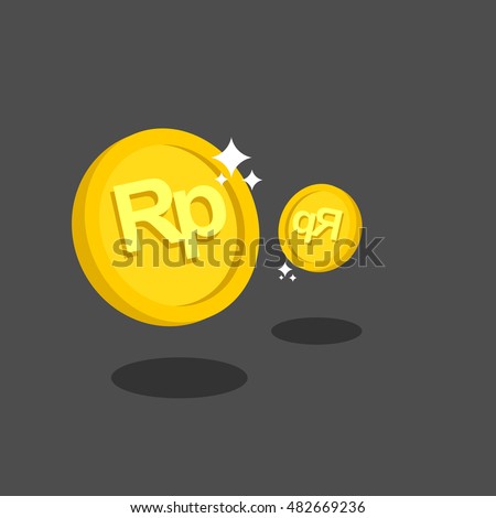 Coins of Rupiah. Vector illustration eps.10