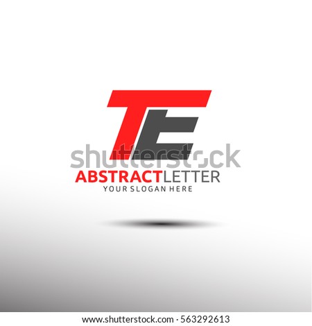 Abstract Letter Logo Template in Initial TE. Vector illustration