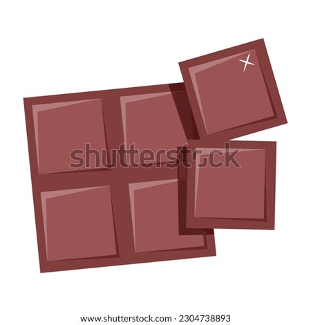Milk chocolate pieces together and separately