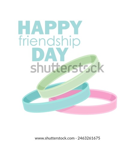 Lettering for Friendship Day with bracelets