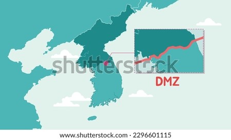Display DMZ on map of Korea