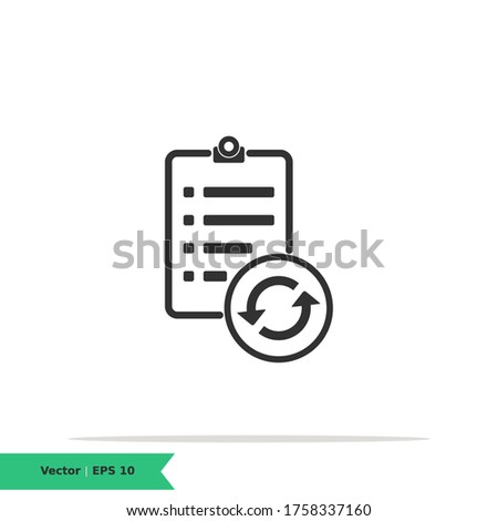Refresh, Load, Daily, Cycle Report Icon Illustration Logo Template. Report Sign Symbol. Vector Icon EPS 10