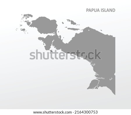 Papua Island (Subdivisions of Indonesia, Provinces of Indonesia) map vector illustration, scribble sketch papua map