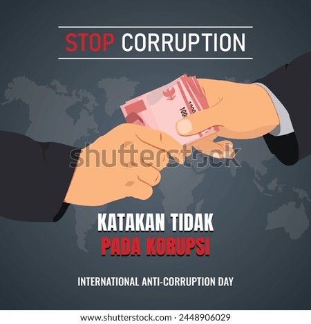 Free vector flat anti corruption day illustration