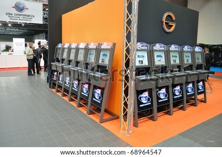 WARSAW - OCTOBER 14: Self-serviced Internet kiosks showcase at the SUREXPO 2010 - Salon of Entertainment Devices on October 14, 2010 in Warsaw, Poland.