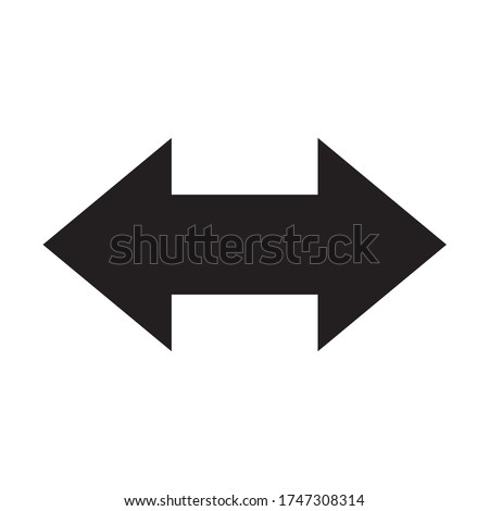 Arrow, two side simple icon vector