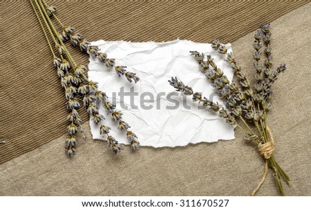dried flowers, beige tissue,  paper