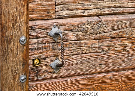 Old wood door access