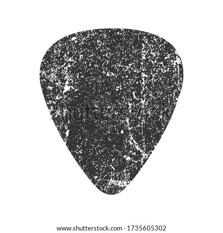  Guitar pick icon shape silhouette. Vector illustration image. Isolated on white background.