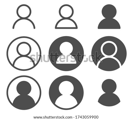 User profile login or access authentication icon vector illustration image. Isolated on white background.	