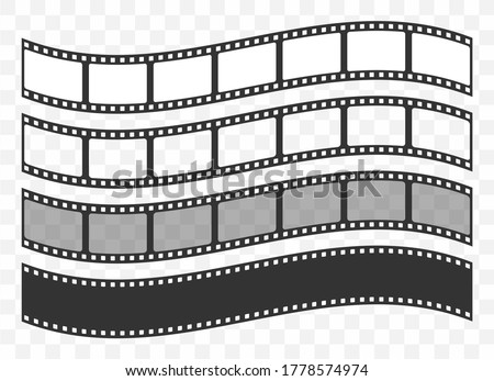 Film strip seamless pattern shape. Cinema movie logo symbol. Vector illustration. Isolated on background.