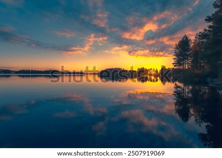 Similar – Foto Bild Nacht auf dem See in den Bergen