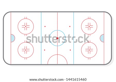 Hockey ice rink vector illustration background layout