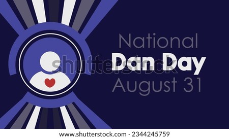 National Dan Day vector banner design. Happy National Dan Day modern minimal graphic poster illustration.