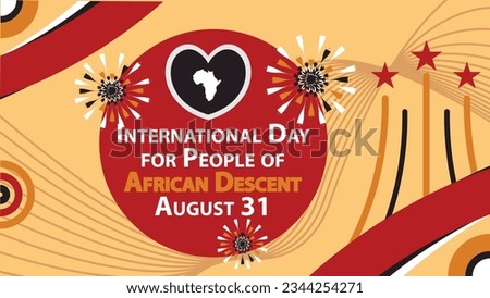 International Day for People of African Descent vector banner design. Happy International Day for People of African Descent modern minimal graphic poster illustration.