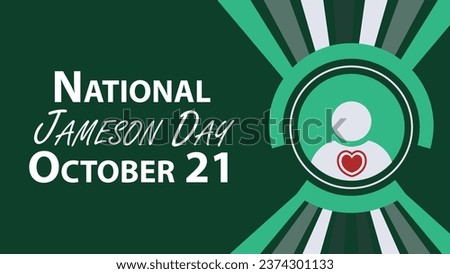 
National Jameson Day vector banner design. Happy 
National Jameson Day modern minimal graphic poster illustration.