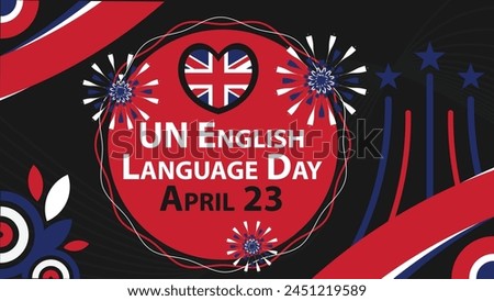 UN English Language Day vector banner design. Happy UN English Language Day modern minimal graphic poster illustration.