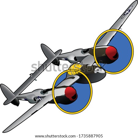 P-38 Lightning World War II American Fighter Airplane