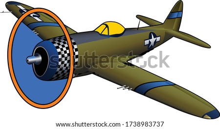 P-47 Thunderbolt World War II American Fighter Airplane