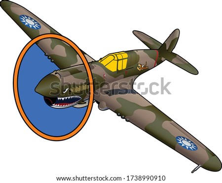 P-40 Warhawk World War II Flying Tigers Fighter Airplane
