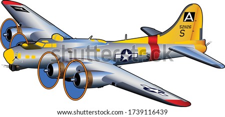 B-17 Flying Fortress World War II American Bomber Airplane