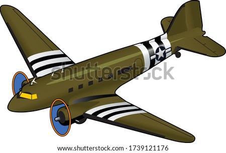C-47 Skytrain or Dakota World War II American Transport Airplane