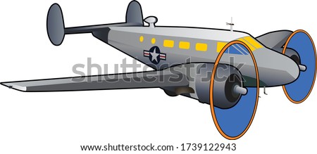 C-45 Expeditor World War II Era American Transport Airplane