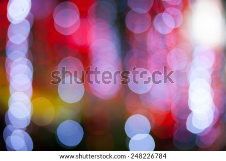 Bokeh light blurry romantic background. Holiday magic shiny wallpaper poster banner card