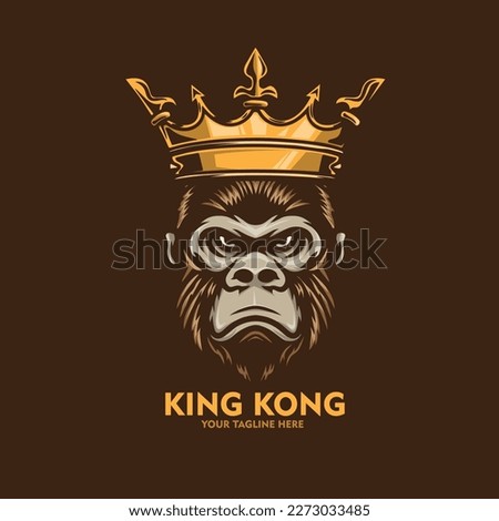 king kong mascot logo vector illustration
