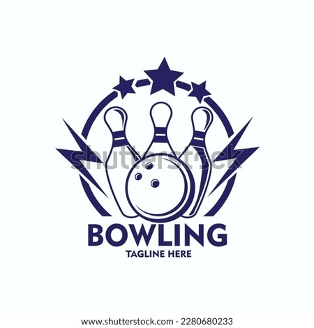 logo bowling vector template illustration