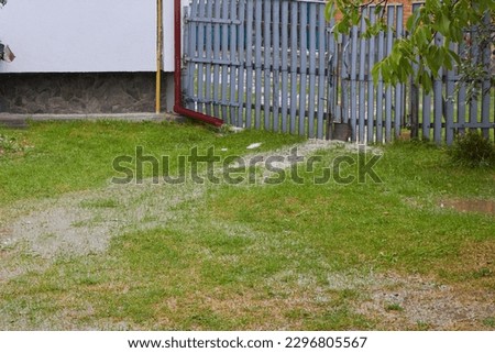 Image, Stock Photo Residential house in puddle