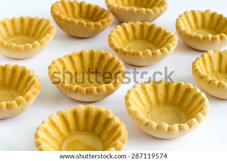 Pile of empty pie shell crust
