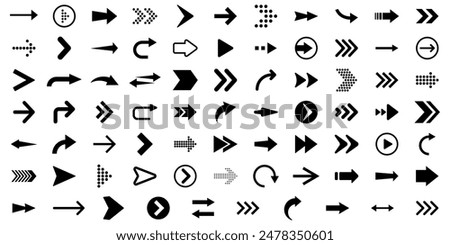 Arrow icon set. Modern simple arrows. Vector illustration.