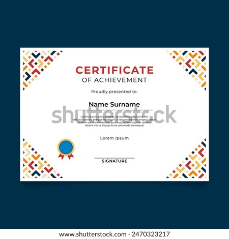 Abstract Geometric Certificate Design Template