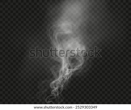 White smoke, vape, fog, smog. Illustration of smoke on a transparent background.	
