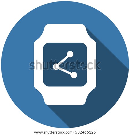 smart watch Icon vector  flat design style