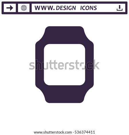 smart watch Icon vector  flat design style