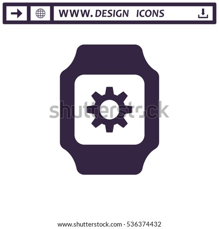 smart watch Icon vector  flat design style