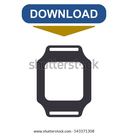 smart watch Icon vector  flat design style