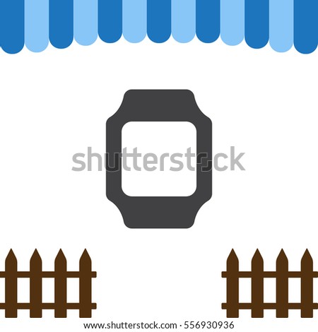 smart watch Icon vector  flat design style