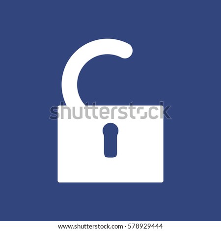 Lock Icon Vector flat design style